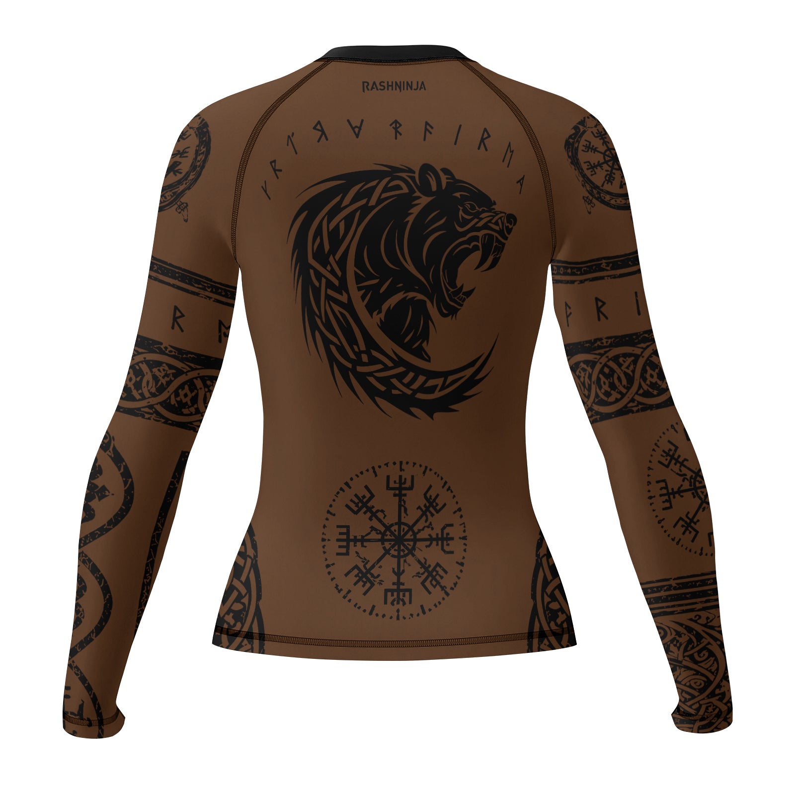 Rashninja Yggdrasil Bear Viking Women's Long Sleeve Rash Guard