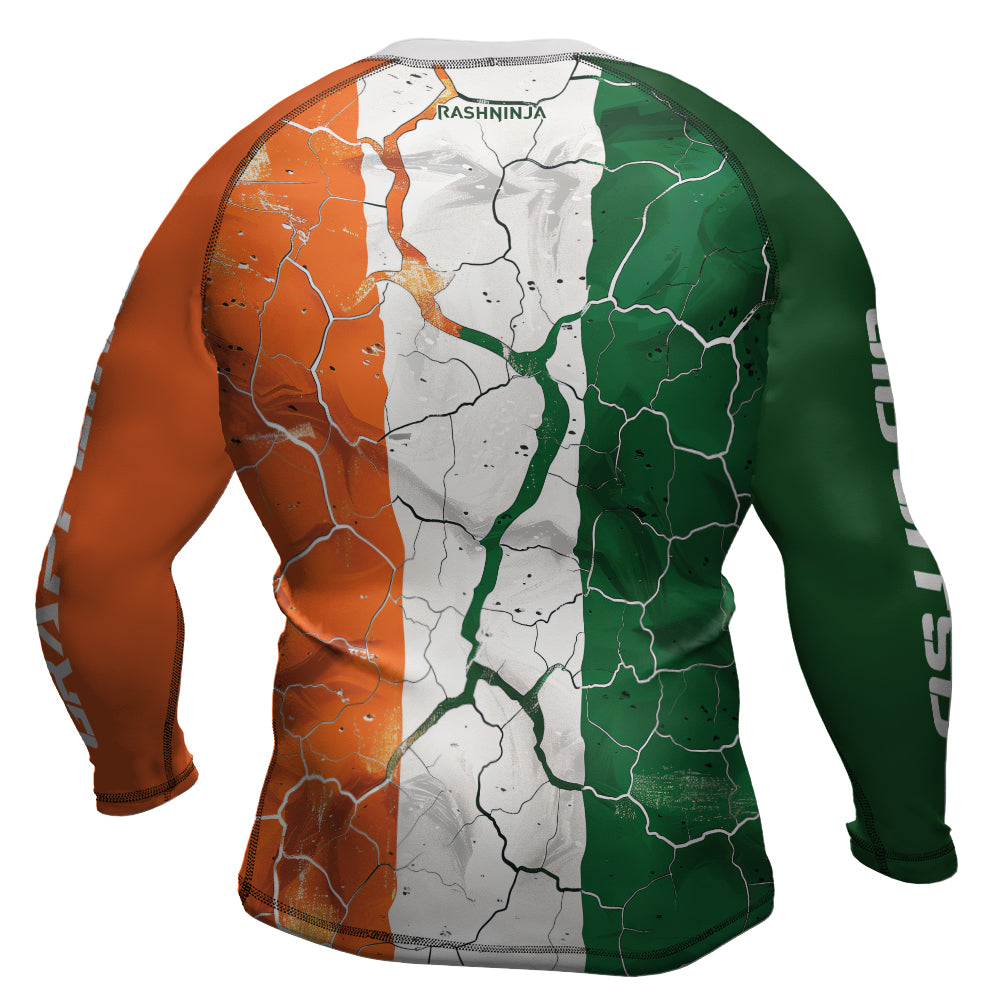 Rashninja Patriot Ireland Flag Men's Long Sleeve Rash Guard