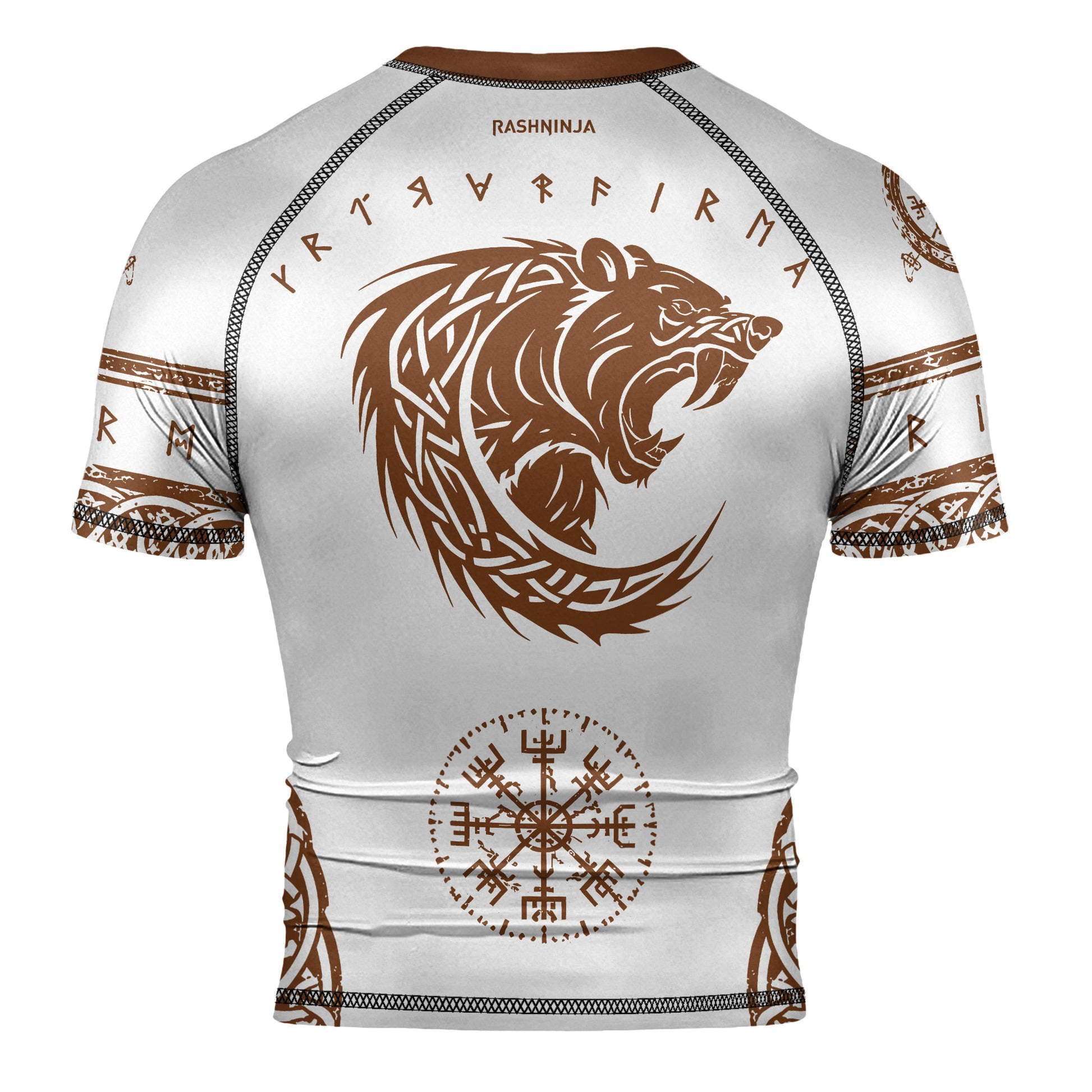 Rashninja Yggdrasil Bear Viking Men's Short Sleeve Rash Guard