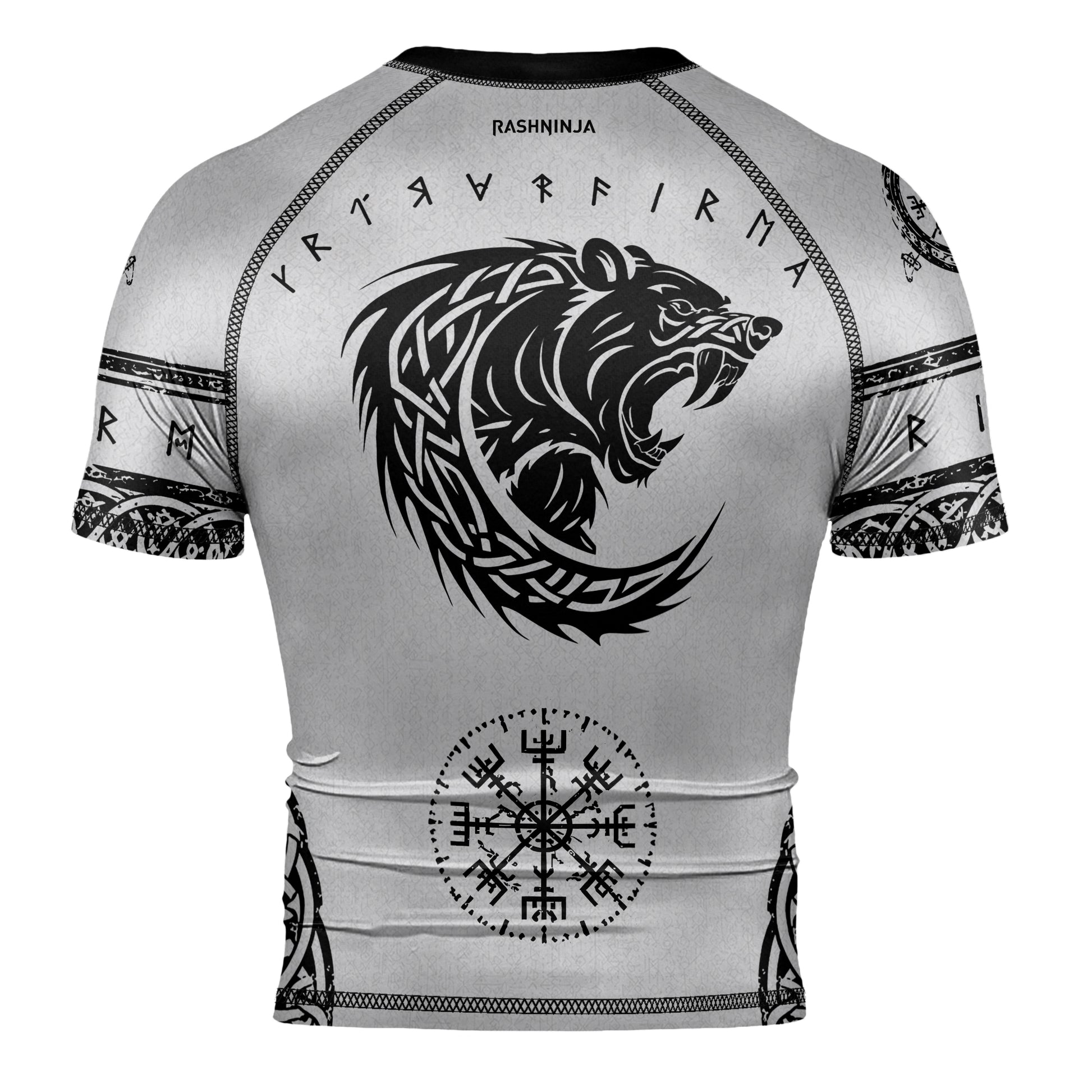 Rashninja Yggdrasil Bear Viking Men's Short Sleeve Rash Guard