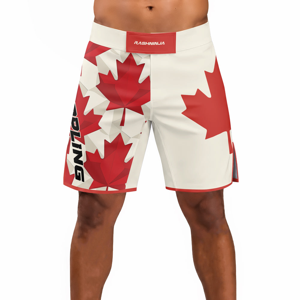 Rashninja Patriot Canada Flag Men's Fight Shorts