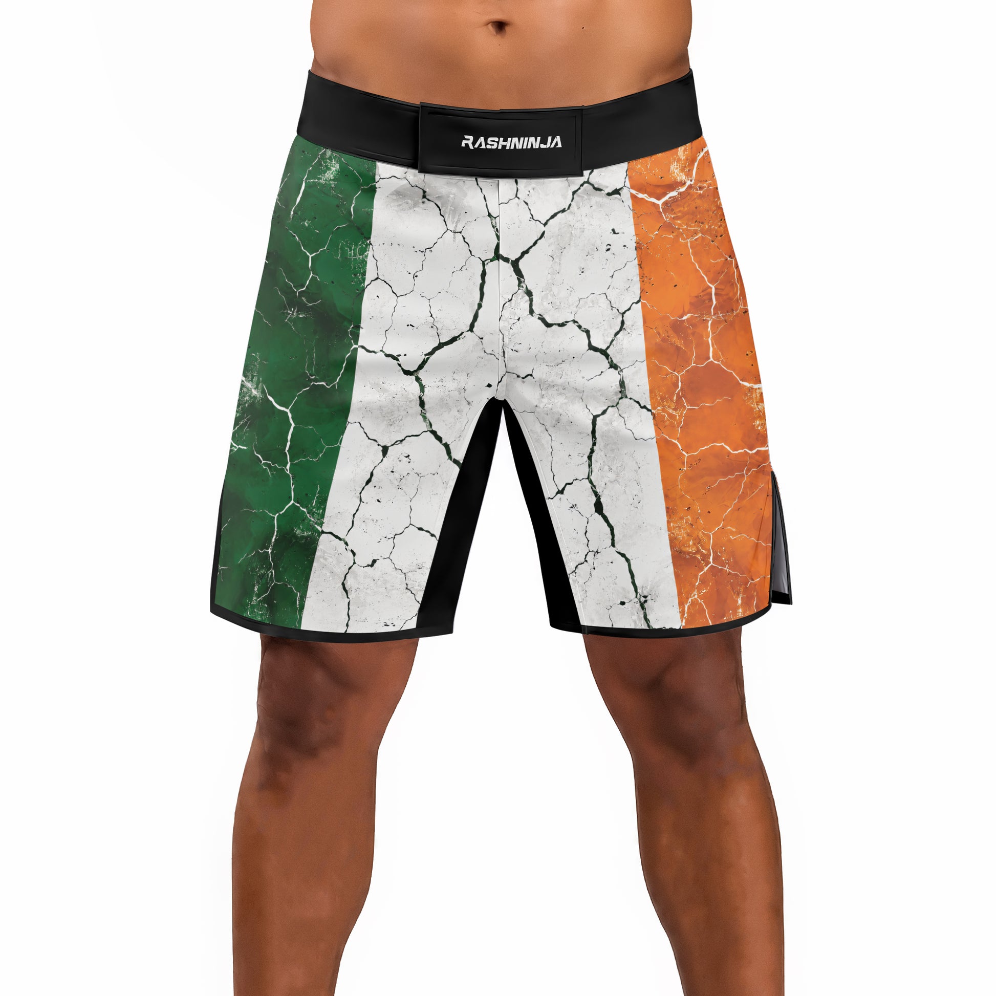 Rashninja Patriot Ireland Flag Men's Fight Shorts
