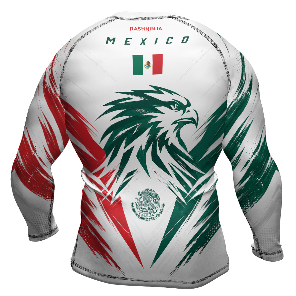 Rashninja Patriot Mexico Flag Men's Long Sleeve Rash Guard