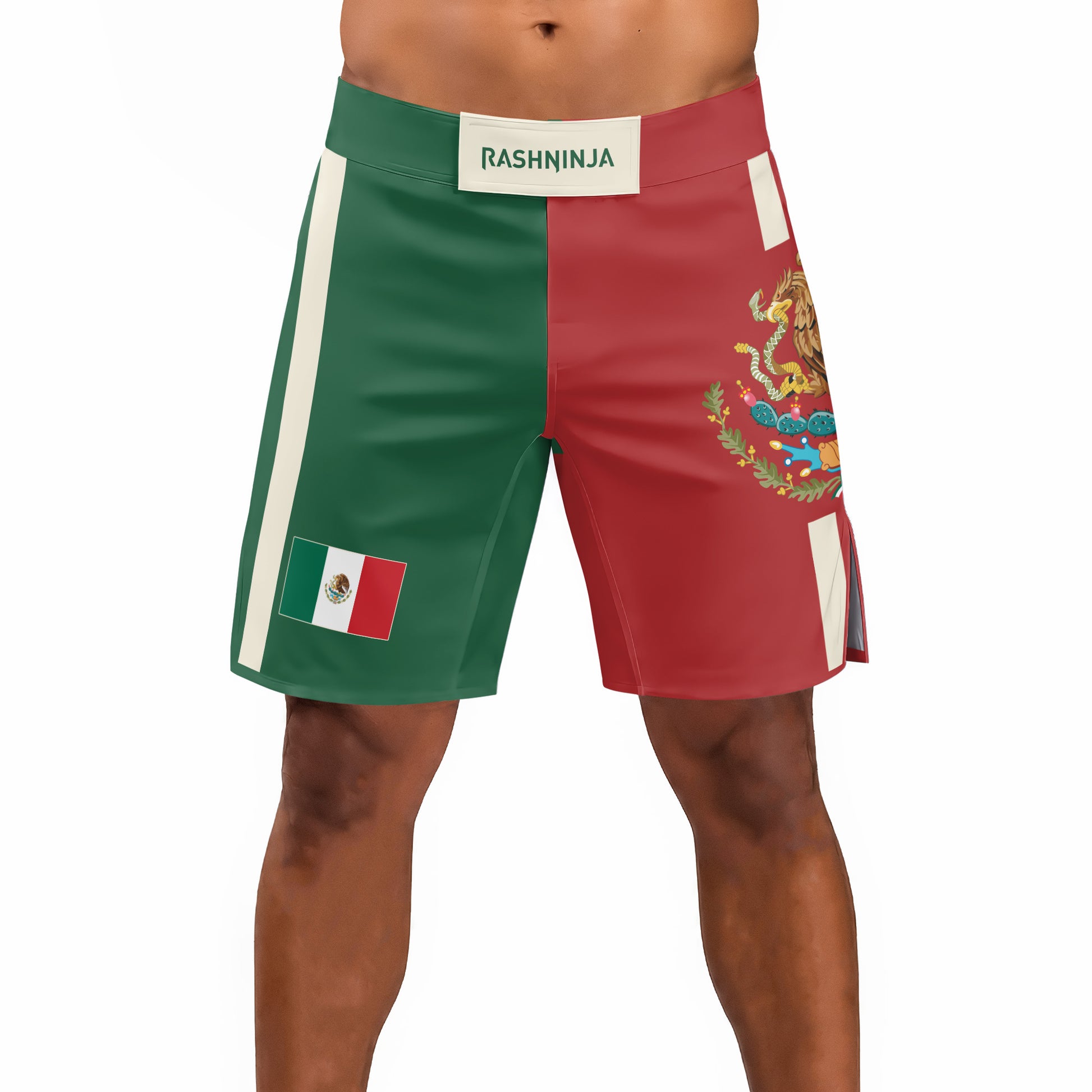 Rashninja Patriot Mexico Flag Men's Fight Shorts