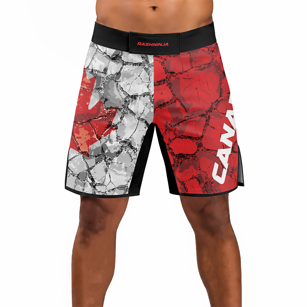 Rashninja Patriot Canada Flag Men's Fight Shorts