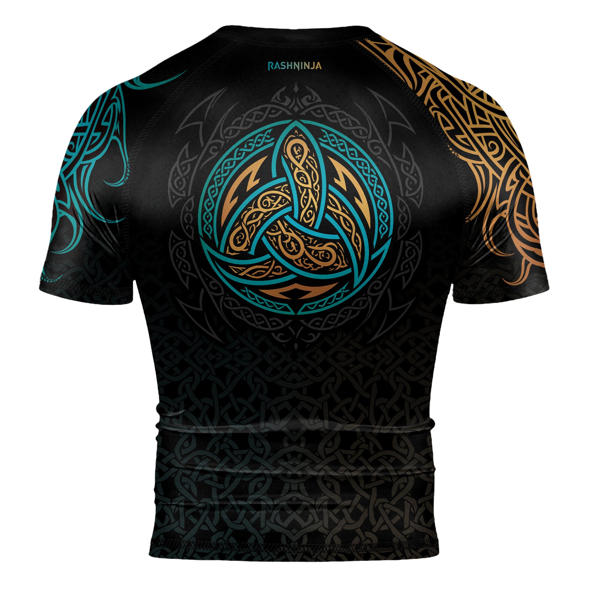 Rashninja Norse Viking Wolf Men's Short Sleeve Rash Guard