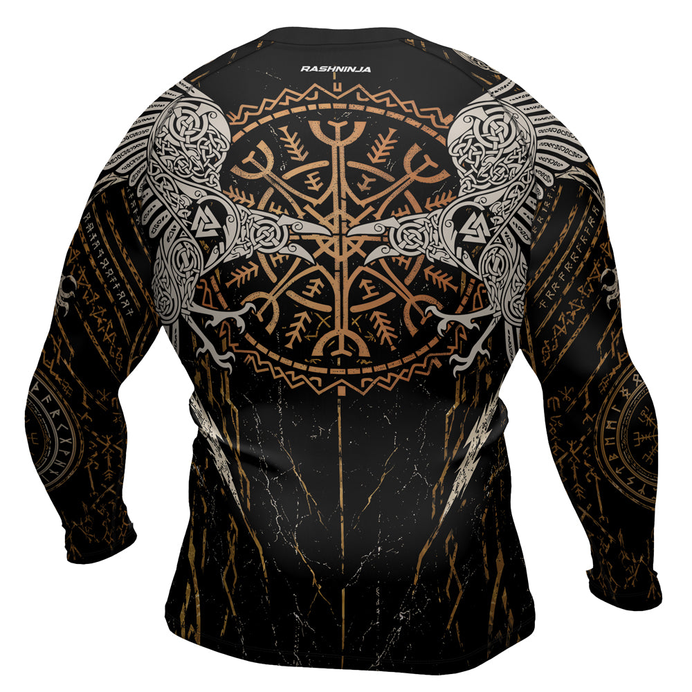 Rashninja Viking Raven Men's Long Sleeve Rash Guard