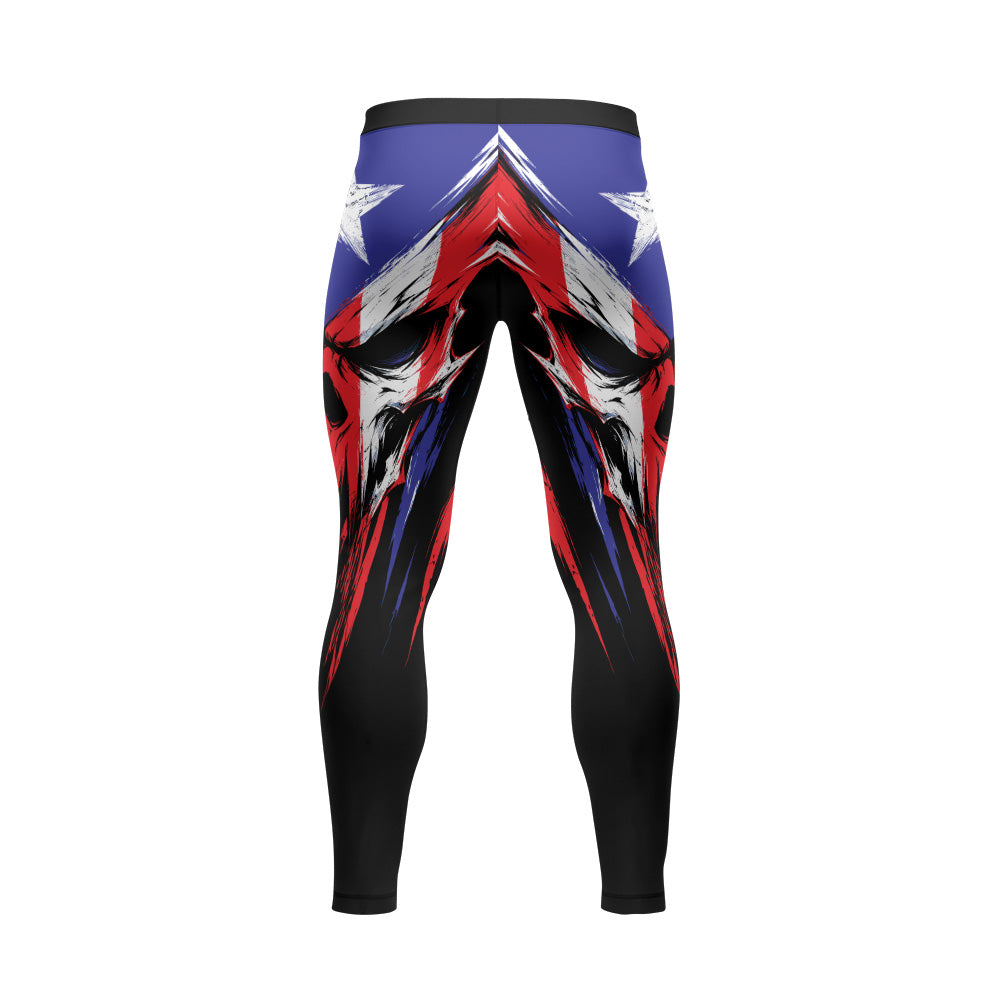 Rashninja Patriot  Puerto Rico Flag Men's Spats
