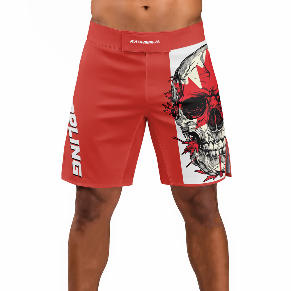 Rashninja Patriot Canada Flag Men's Fight Shorts