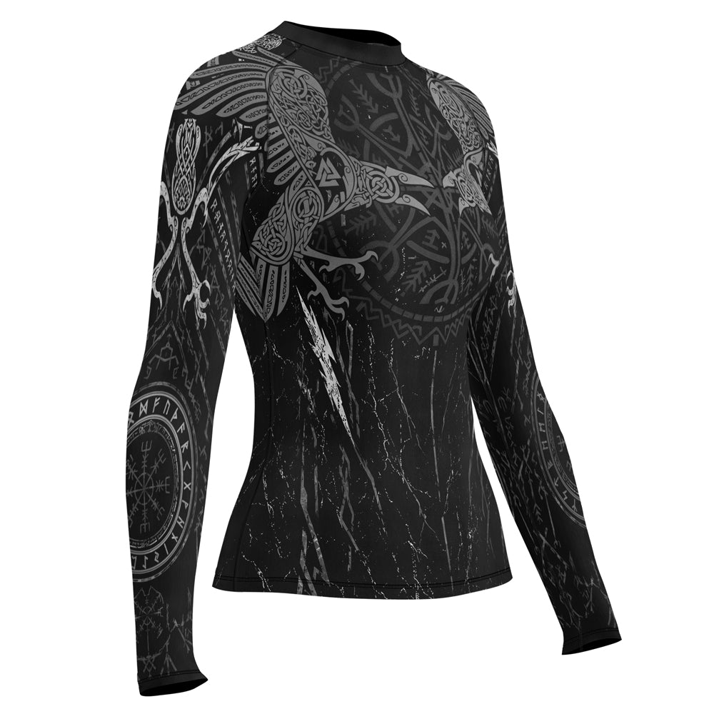 Rashninja Viking Raven Women's Long Sleeve Rash Guard