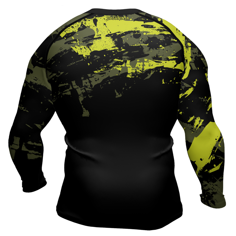 Rashninja Paint Streak Camouflage Men's Long Sleeve Rash Guard