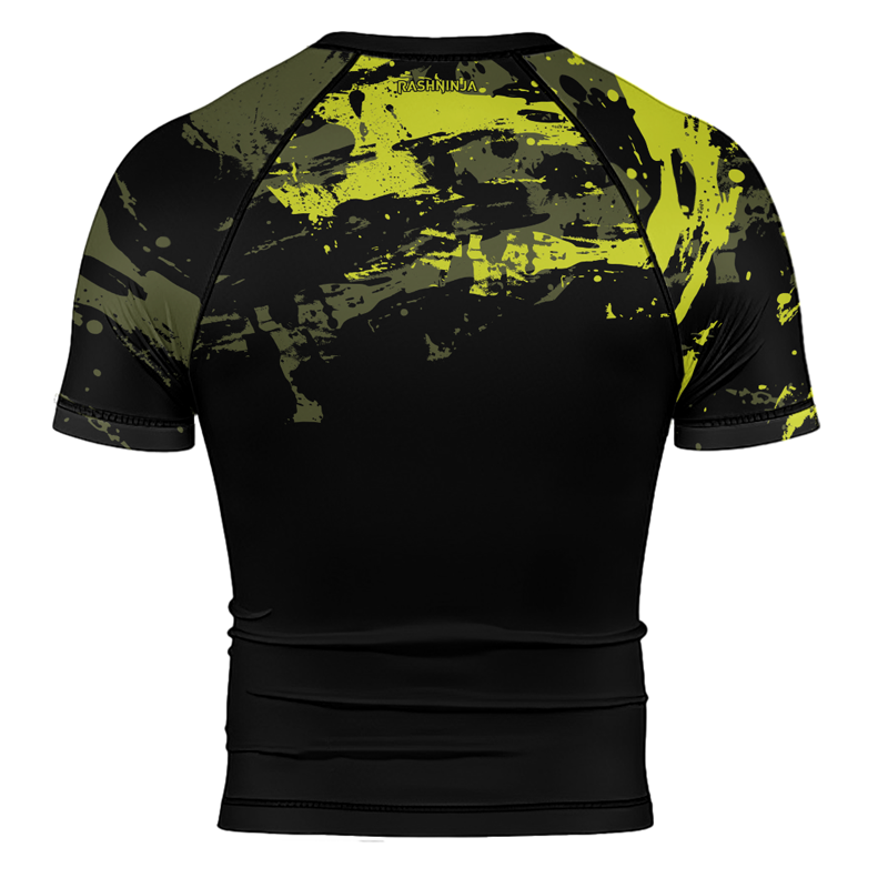 Rusty Contrast Rash Guard Rashninja Paint Streak Camouflage Men's Short Sleeve Rash Guard
