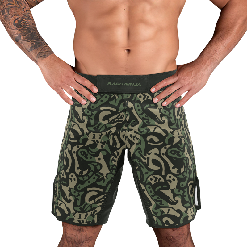 Rashninja Military Abstract Camouflage Men's Fight Shorts