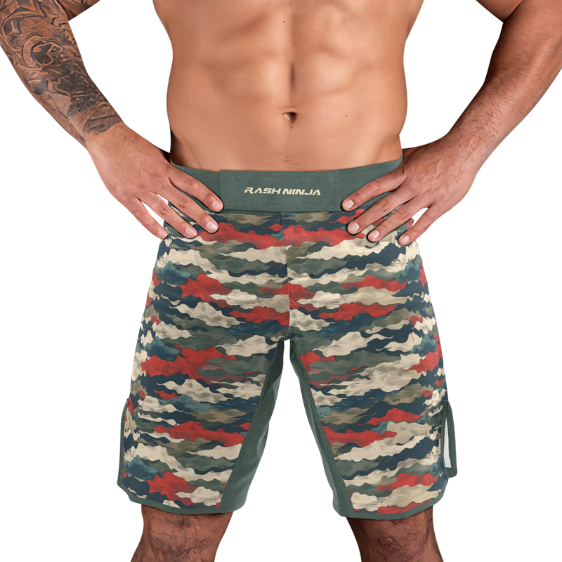 Rashninja Swiss Army Alpenflage Men's Fight Shorts