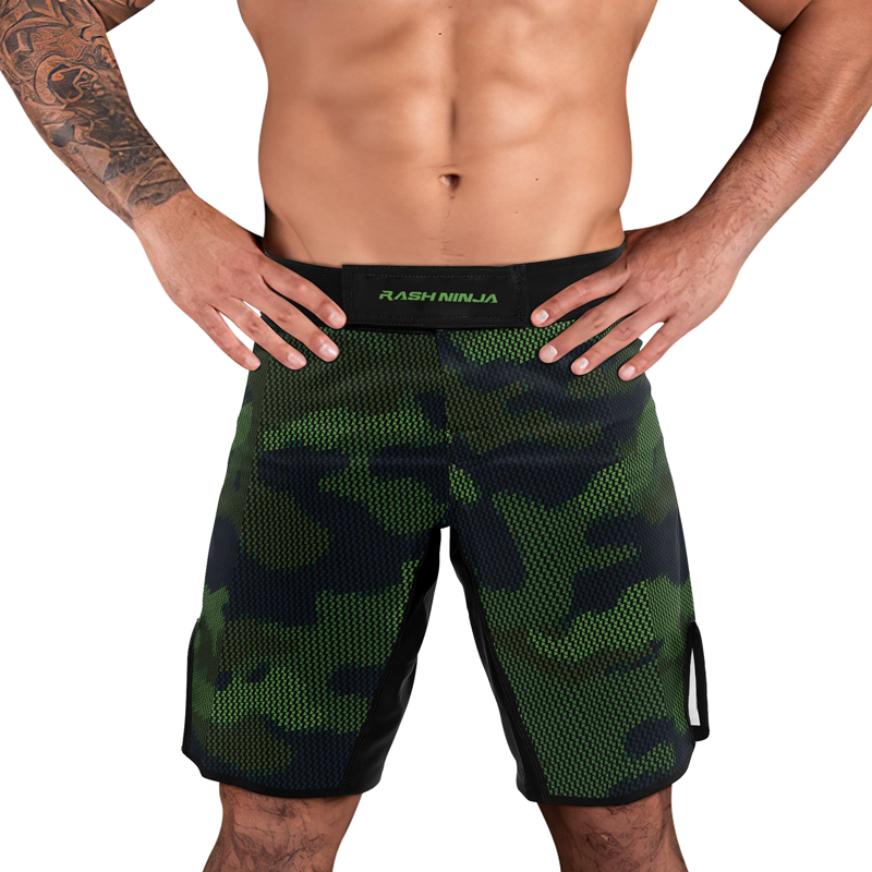 Rashninja Military Woodland Camouflage Men's Fight Shorts