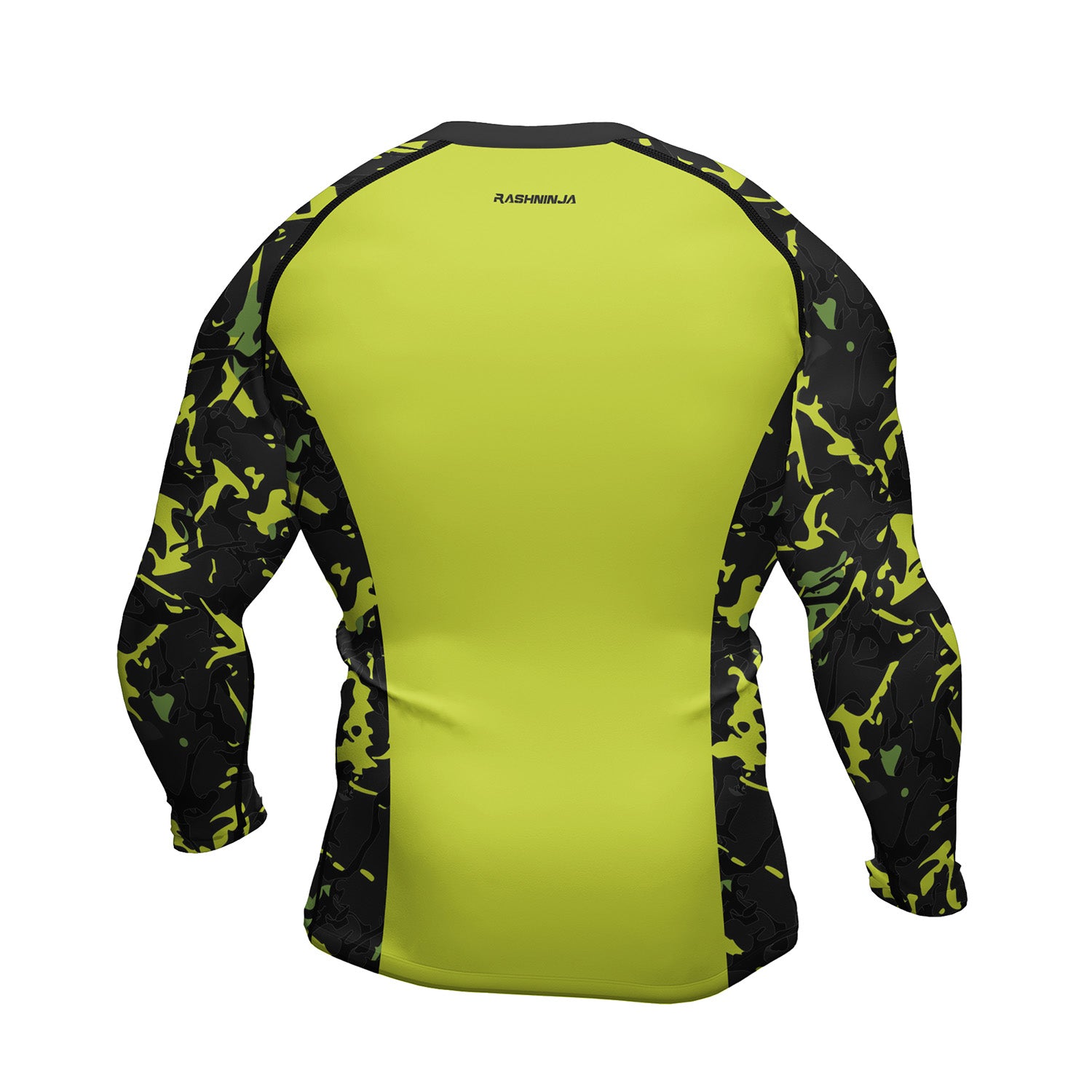 Rashninja Neon Green Camouflage Men's Long Sleeve Rash Guard