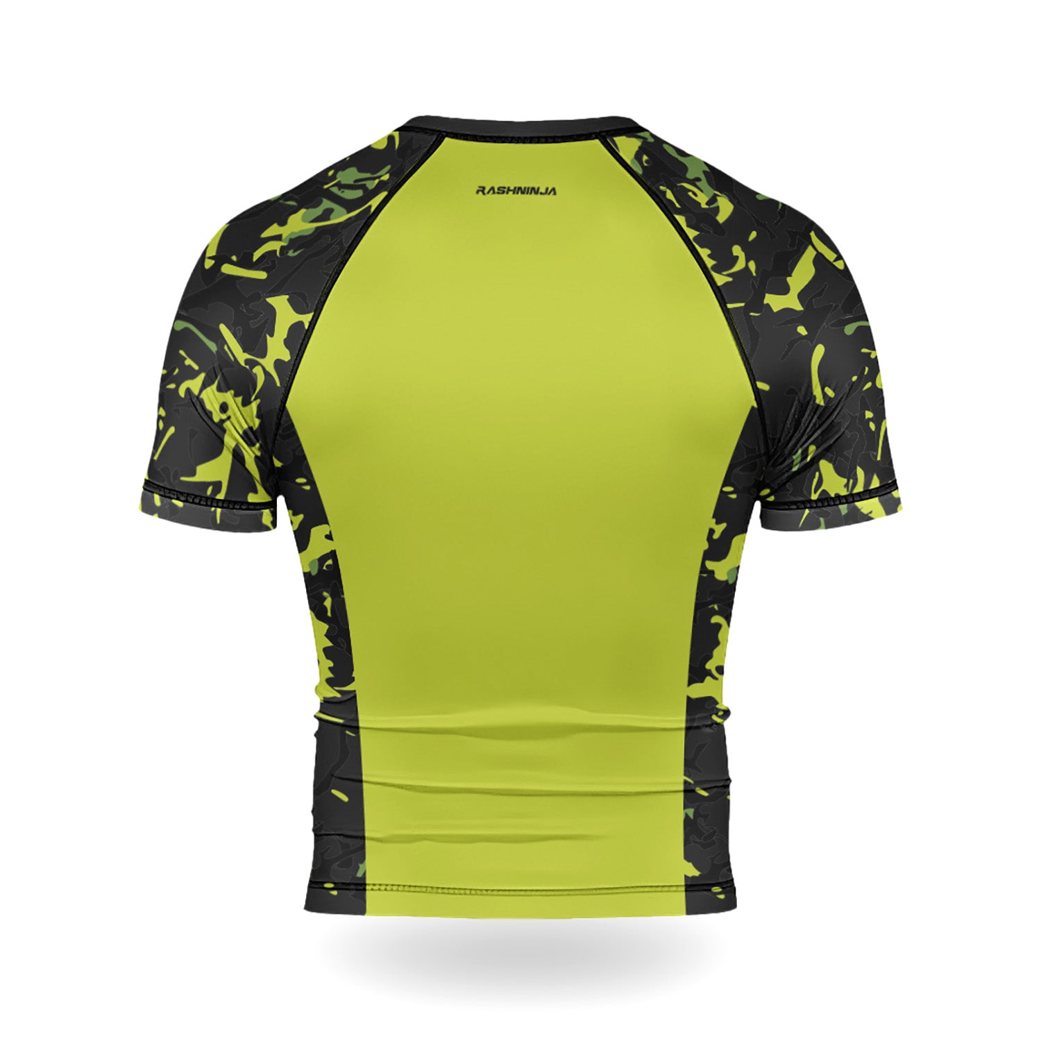 Rashninja Neon Green Camouflage Men's Short Sleeve Rash Guard