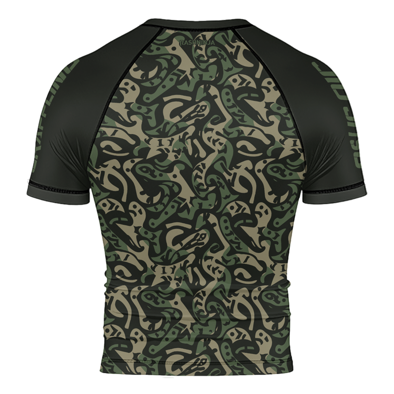 Rashninja Military Abstract Camouflage Men's Short Sleeve Rash Guard