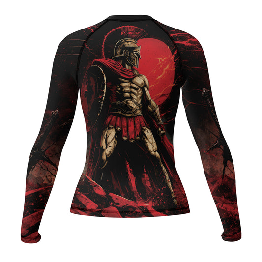 Rashninja Spartan Red Crest Women's Long Sleeve Rash Guard