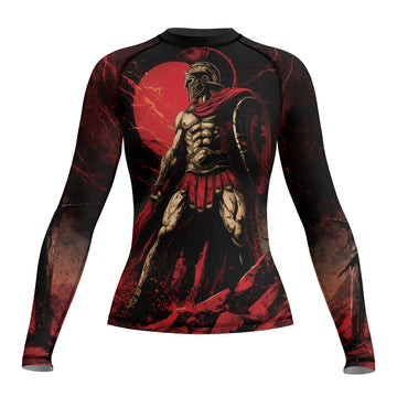 Rashninja Spartan Red Crest Women's Long Sleeve Rash Guard