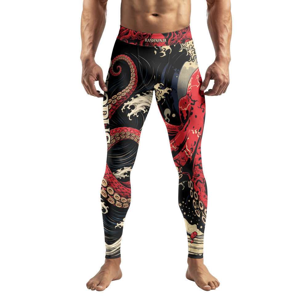 Rashninja Octopus Deep Sea Red Men's Spats