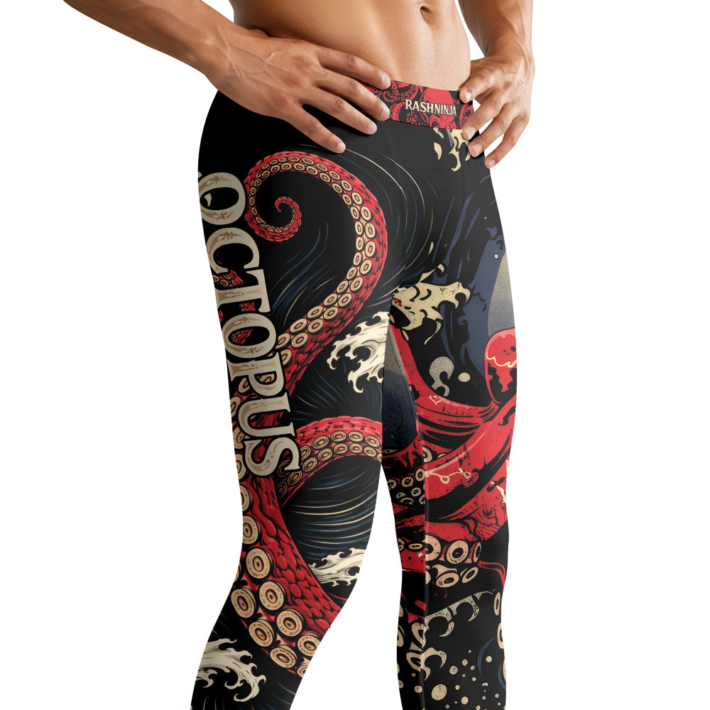 Rashninja Octopus Deep Sea Red Men's Spats