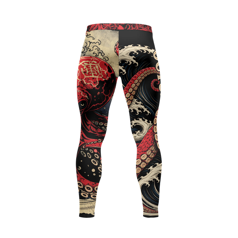 Rashninja Octopus Deep Sea Red Men's Spats