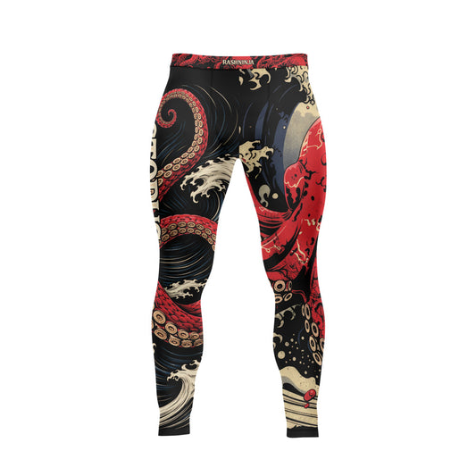 Rashninja Octopus Deep Sea Red Men's Spats