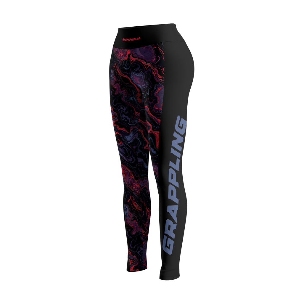 Rashninja Red Cyber Marble Women's Leggings
