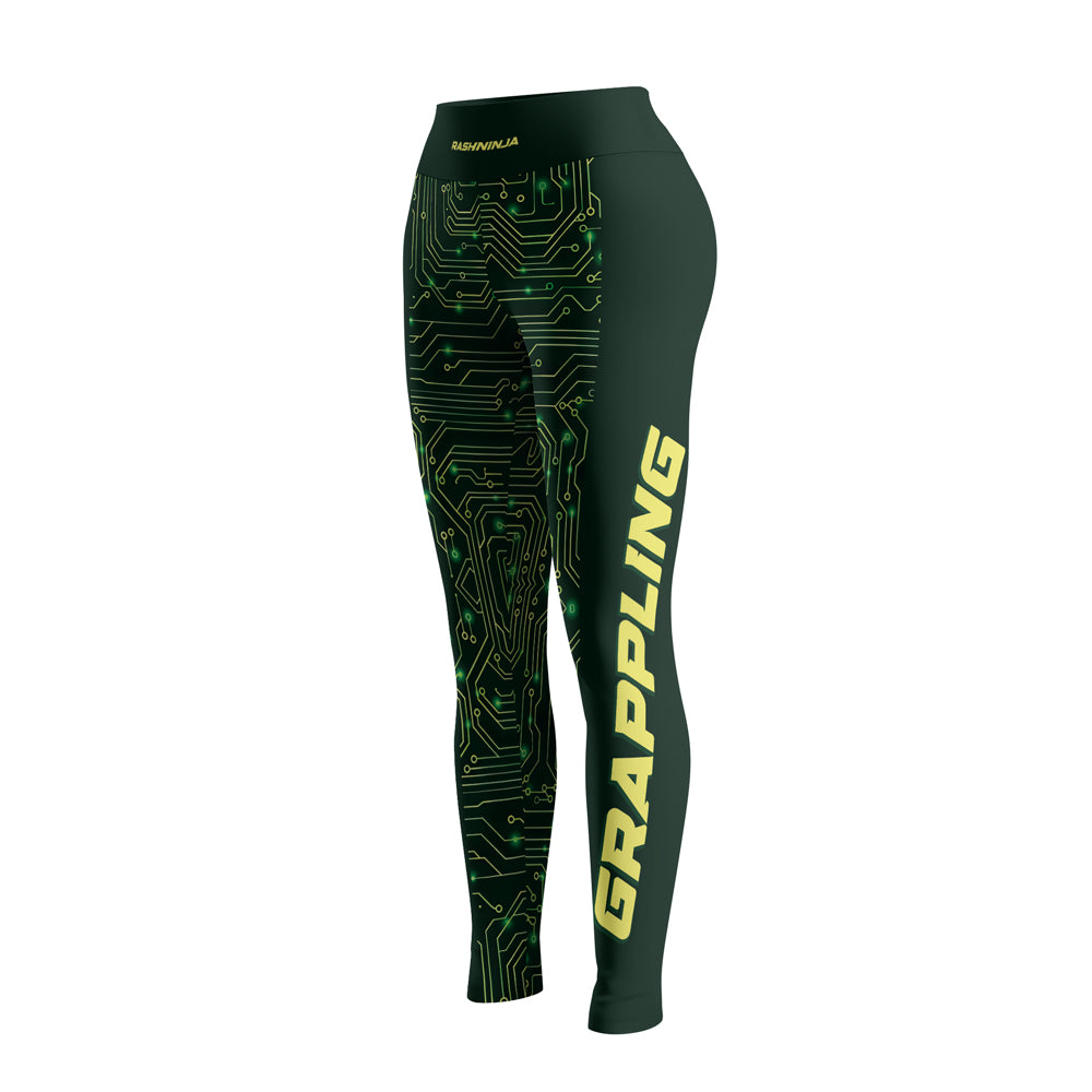 Rashninja Green Cyber Circuit Women's Leggings