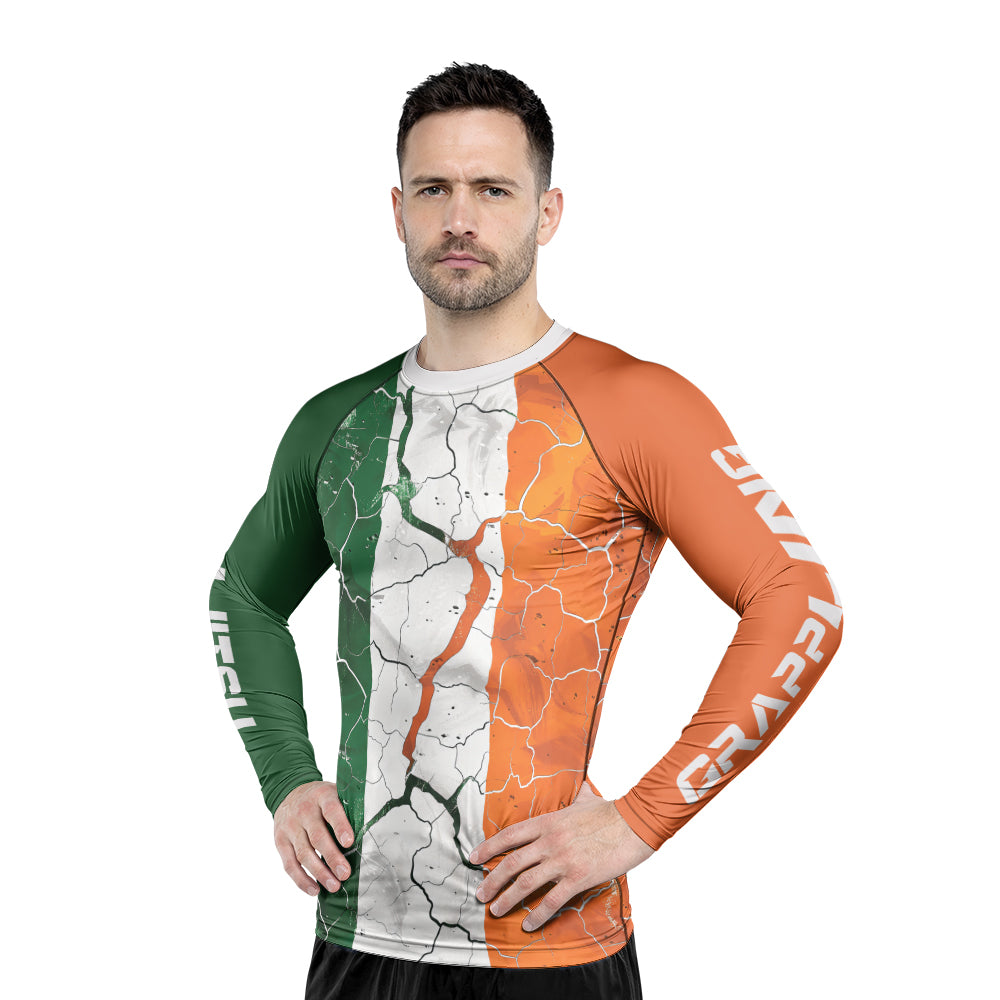 Rashninja Patriot Ireland Flag Men's Long Sleeve Rash Guard