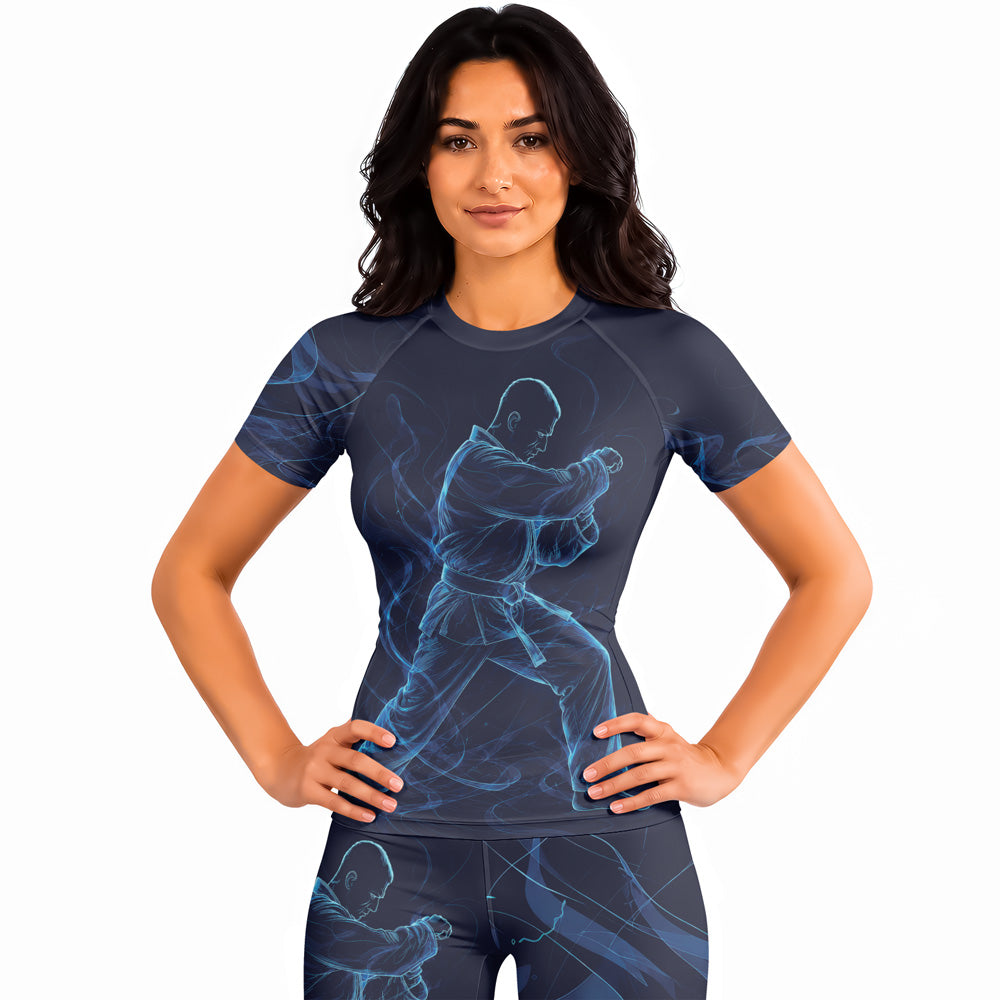 Rashninja Cyber Martial Artist Women's Short Sleeve Rash Guard