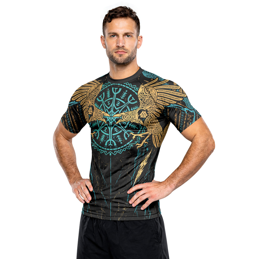 Rashninja Viking Raven Men's Short Sleeve Rash Guard