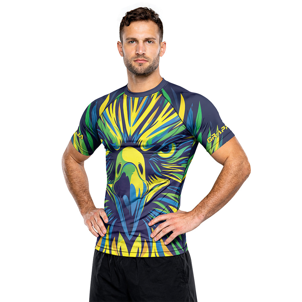 Rashninja Patriot Mexico Flag Men's Short Sleeve Rash Guard