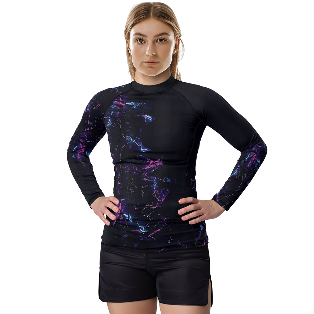 Rashninja Cyber Lightning Women's Long Sleeve Rash Guard