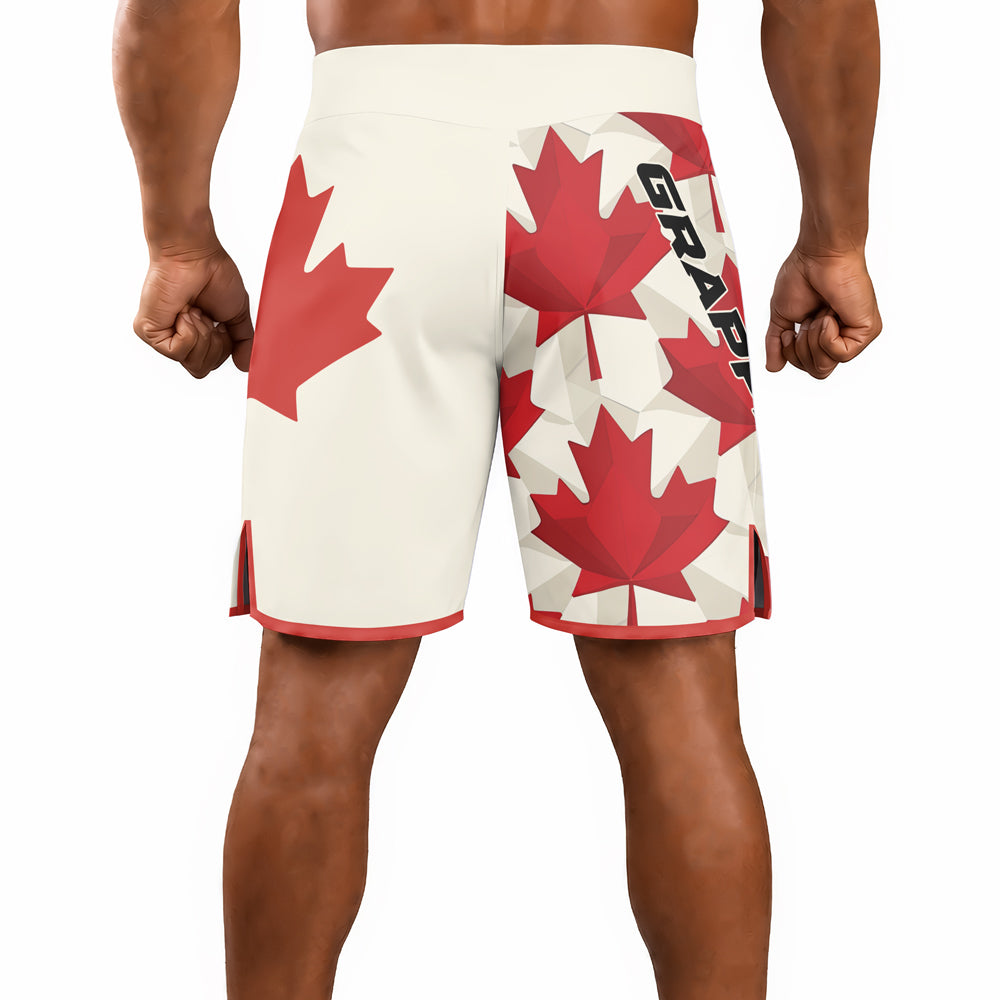 Rashninja Patriot Canada Flag Men's Fight Shorts