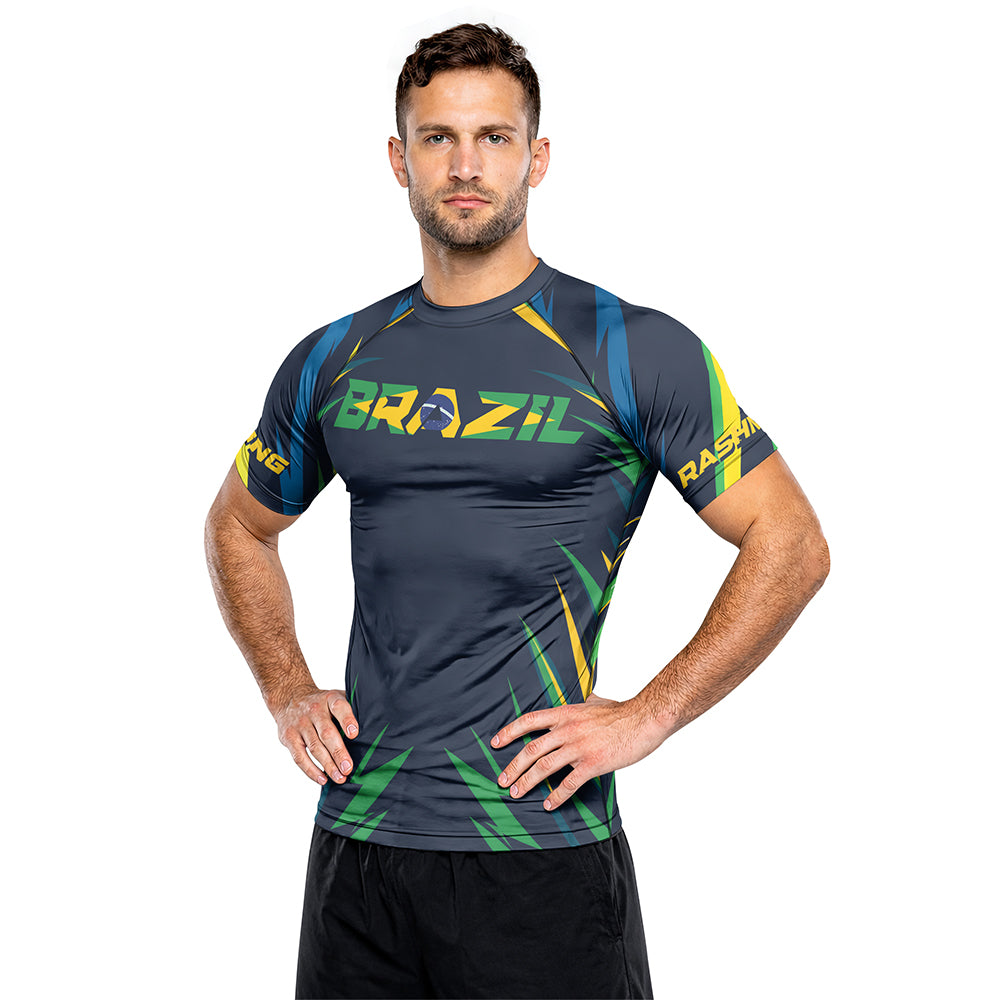 Rashninja Patriot Mexico Flag Men's Short Sleeve Rash Guard