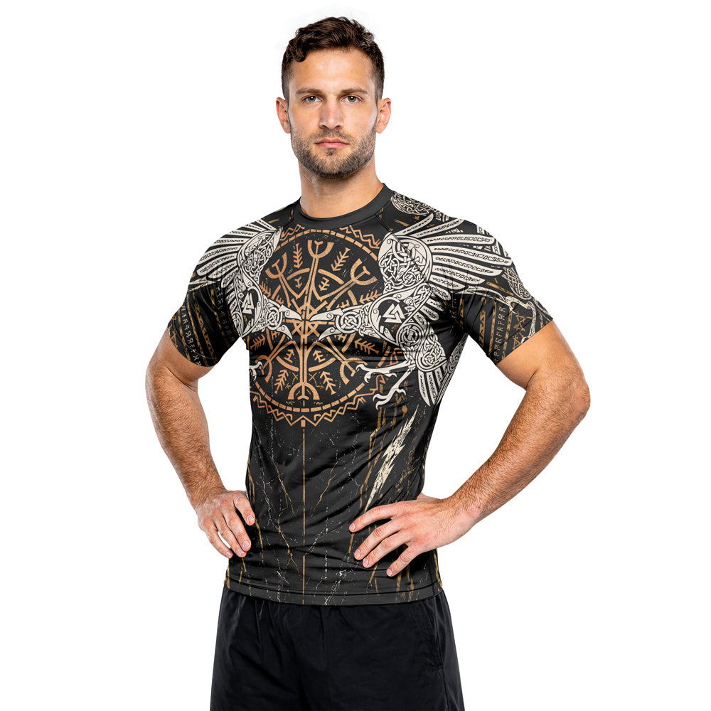 Rashninja Viking Raven Men's Short Sleeve Rash Guard