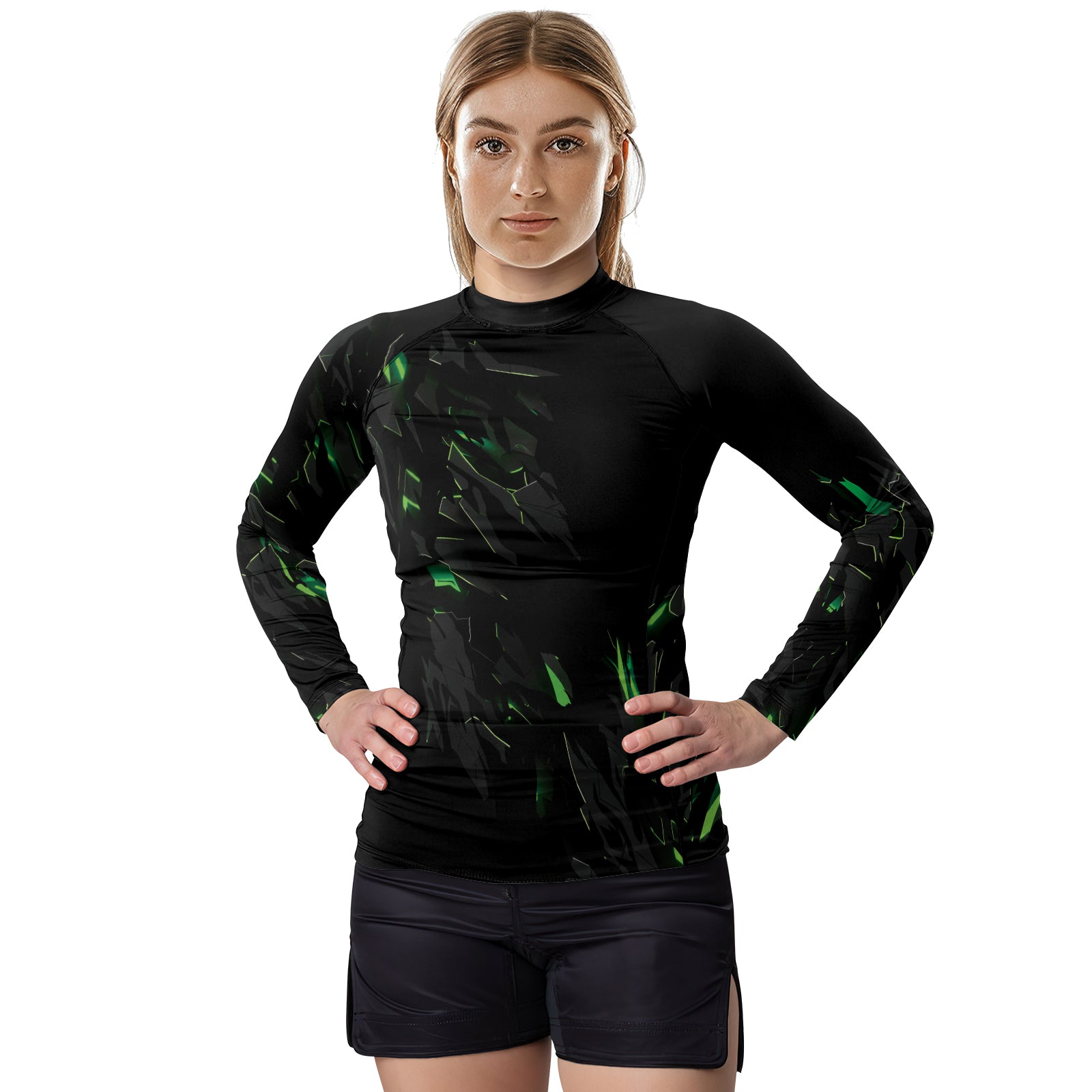 Rashninja Cyber Fracture Women's Long Sleeve Rash Guard