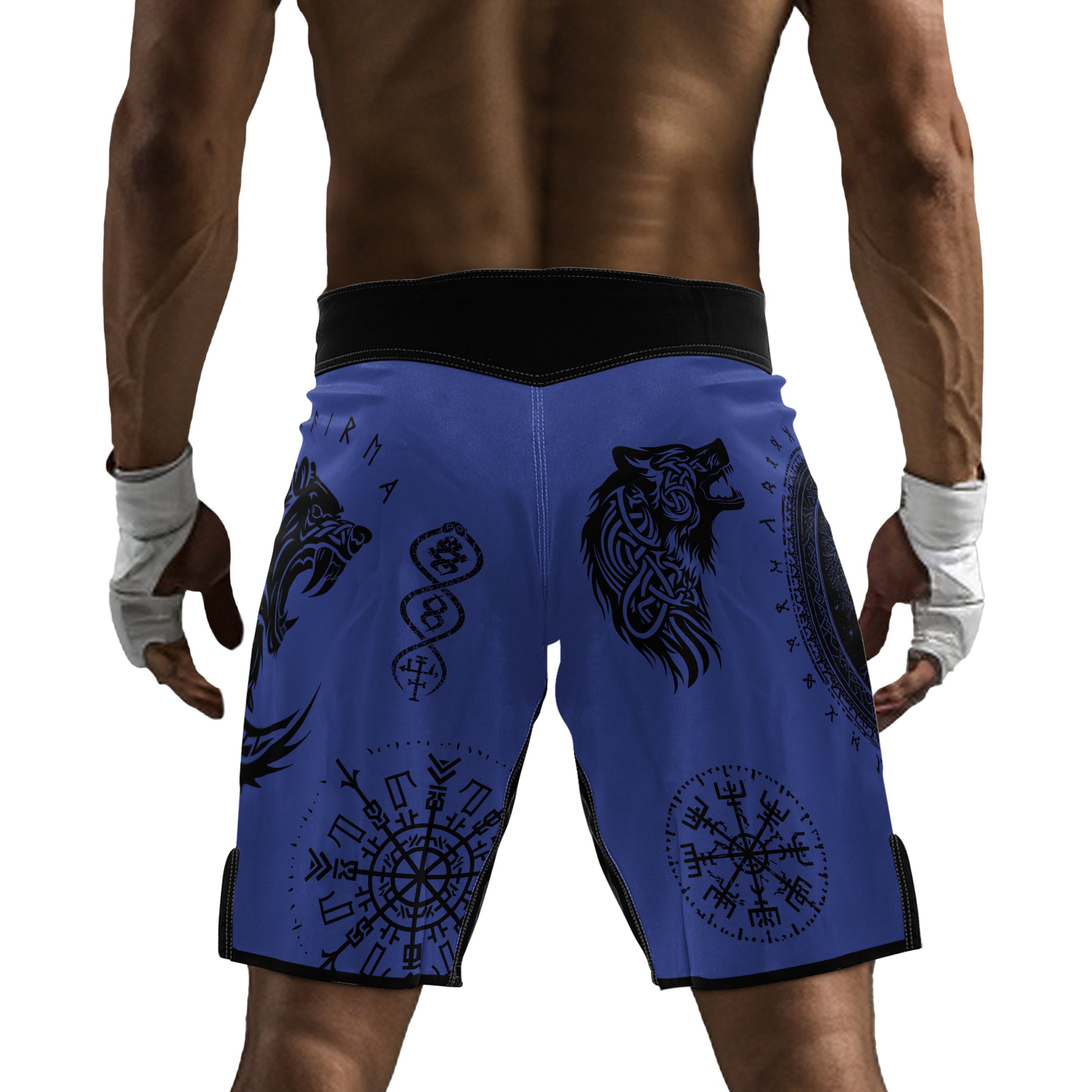 Rashninja Yggdrasil Bear Viking Men's Fight Shorts