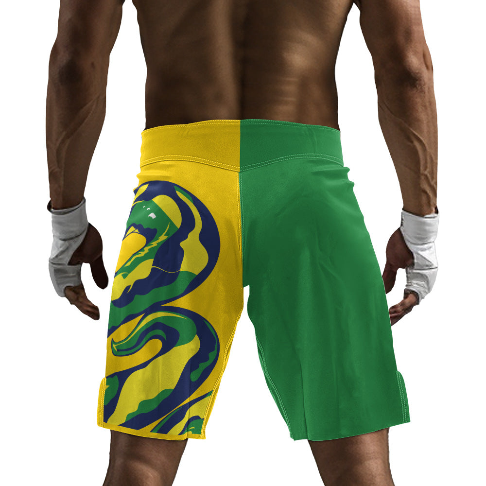 Rashninja Patriot Brazil Flag Men's Fight Shorts