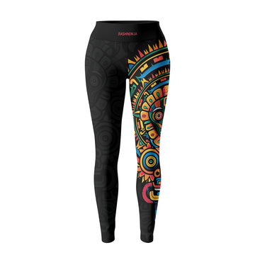 Rashninja Aztec Mask Rainbow Women's Leggings