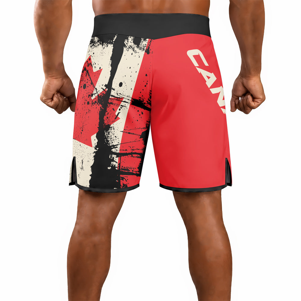 Rashninja Patriot Canada Flag Men's Fight Shorts