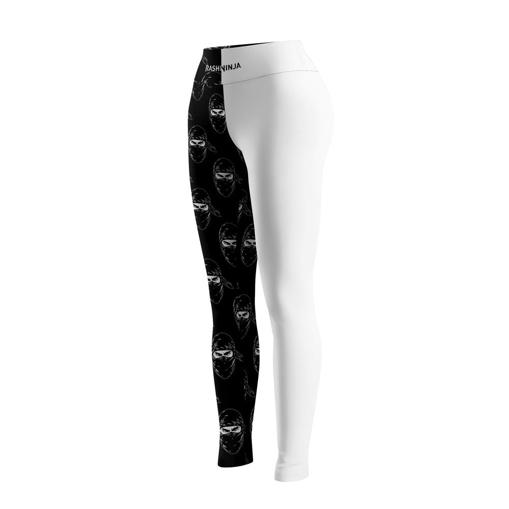 Rashninja Ninja Stealth Pattern White Women's Leggings