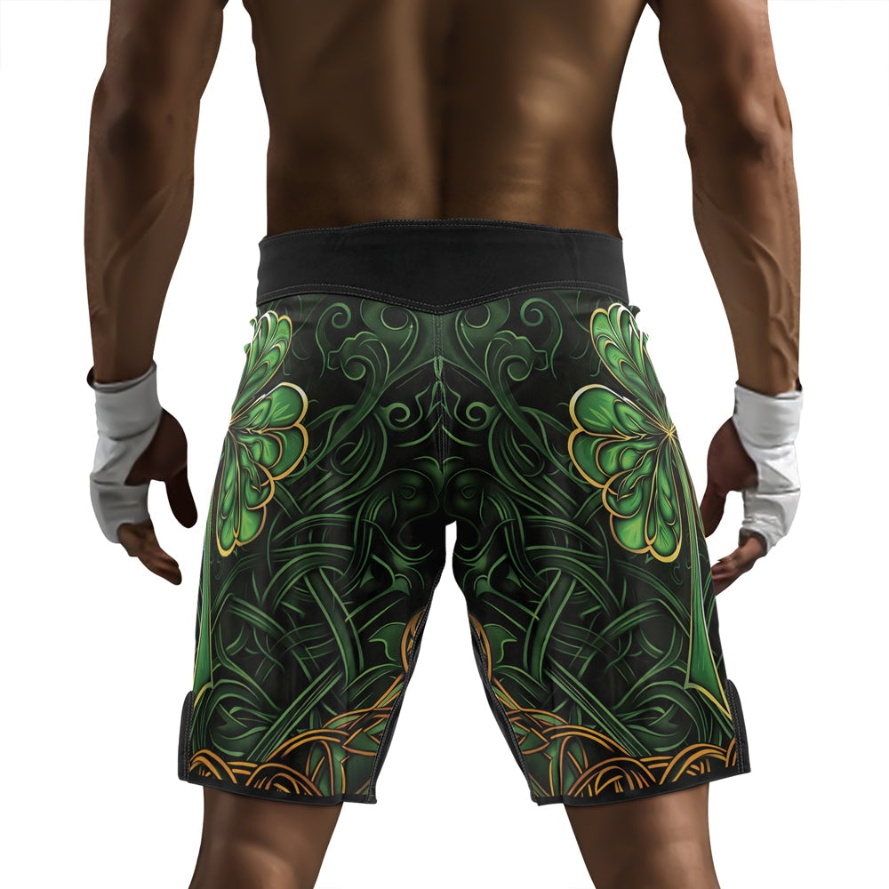 Rashninja Irish Celtic Clover Men's Fight Shorts – St. Patrick's Day Edition
