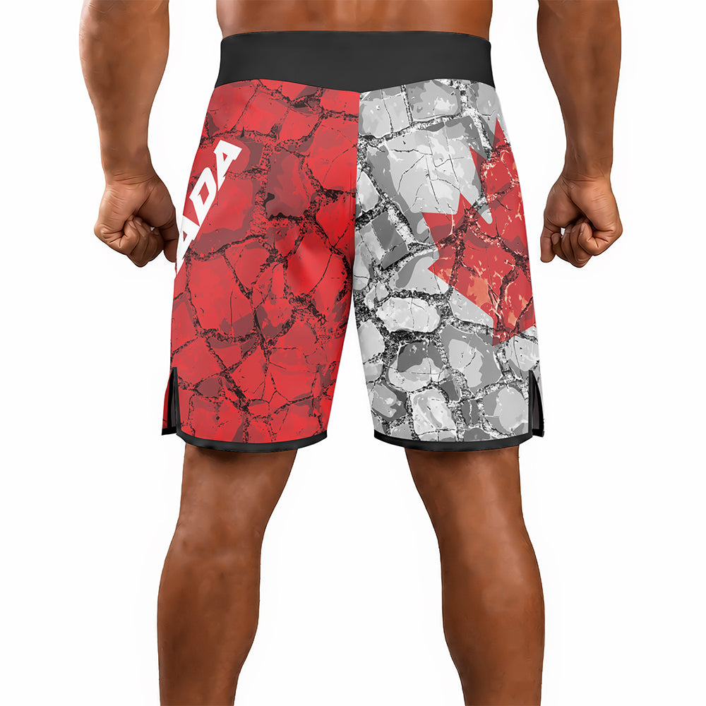 Rashninja Patriot Canada Flag Men's Fight Shorts