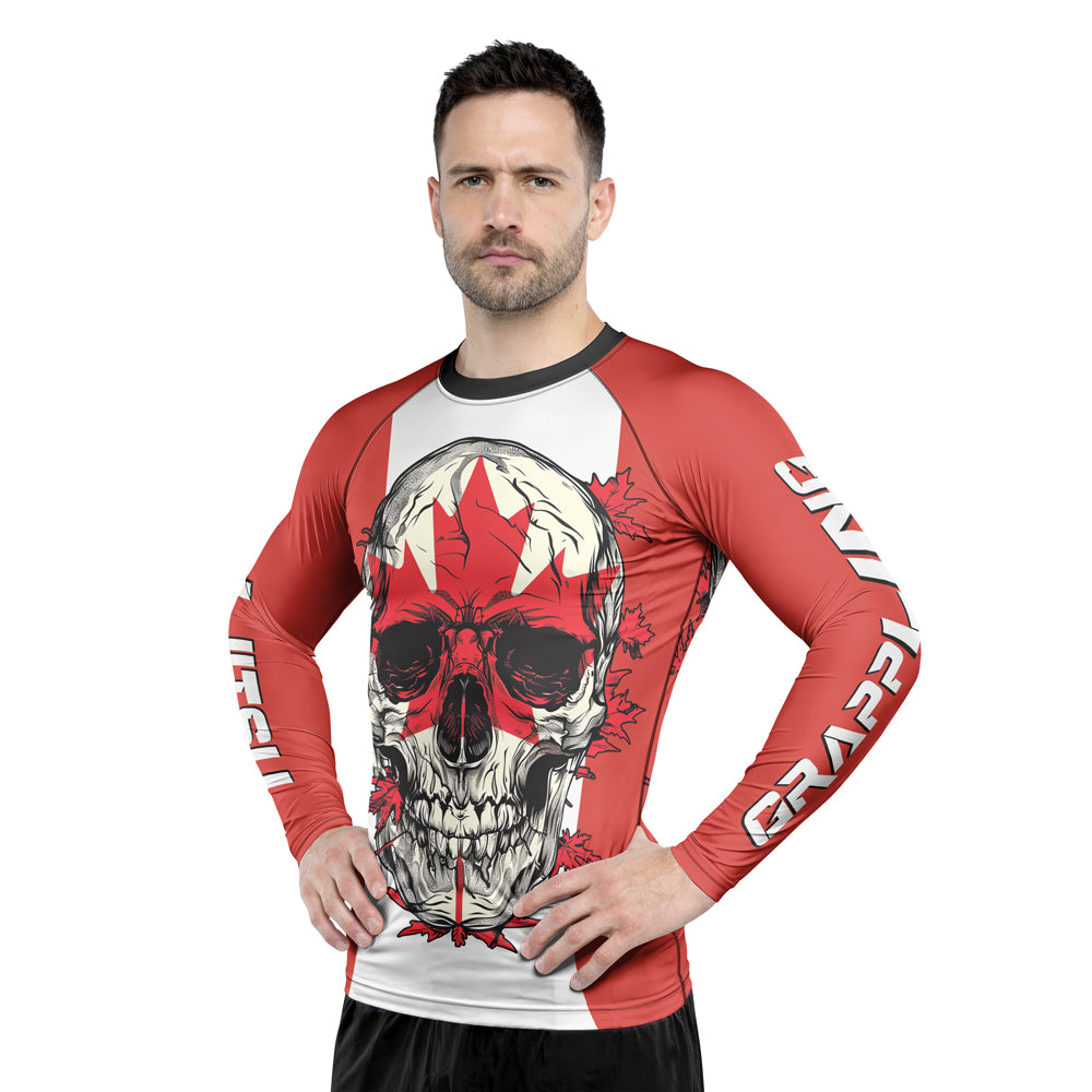 Rashninja Patriot Canada Flag Men's Long Sleeve Rash Guard
