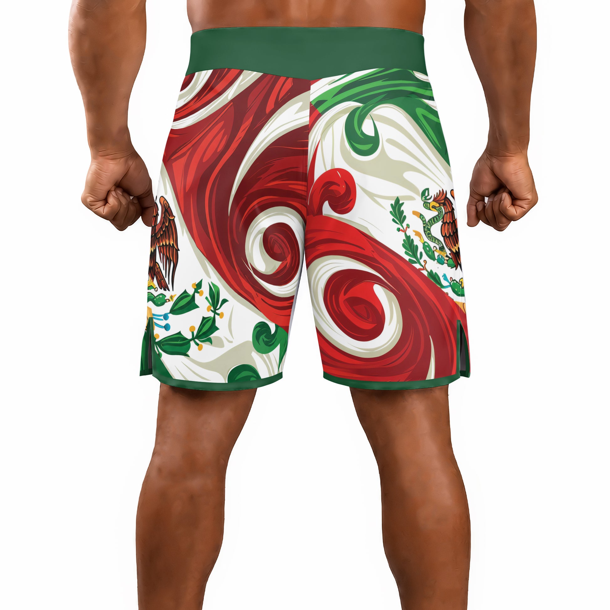 Rashninja Patriot Mexico Flag Men's Fight Shorts