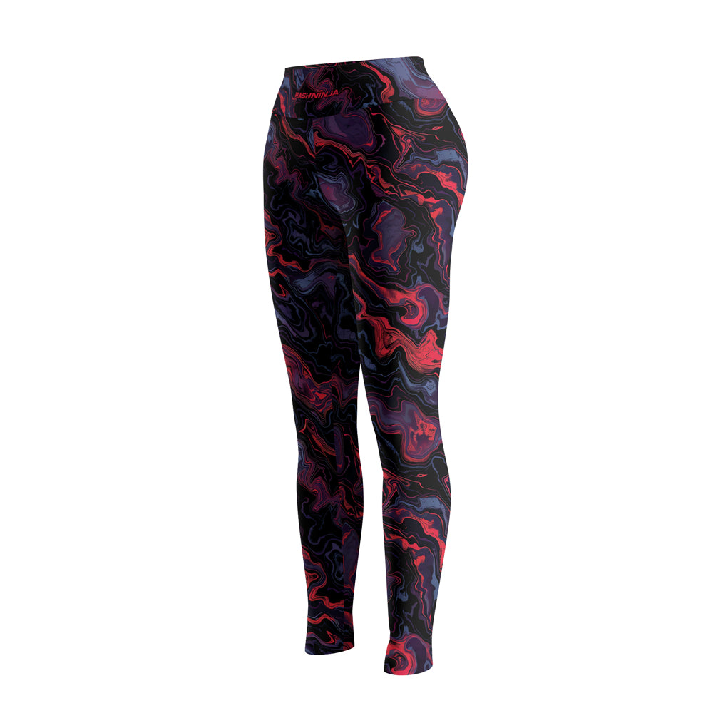 Rashninja Red Cyber Marble Women's Leggings