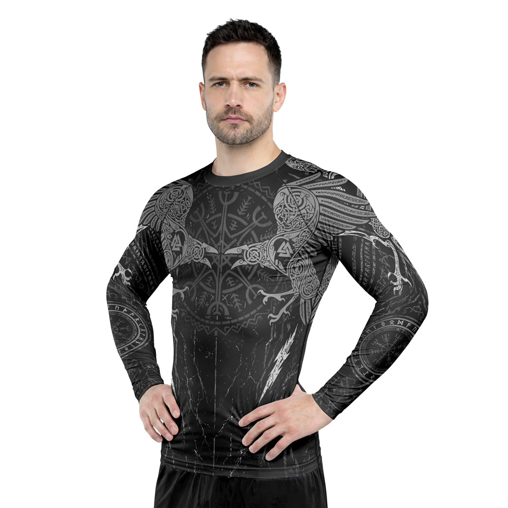 Rashninja Viking Raven Men's Long Sleeve Rash Guard
